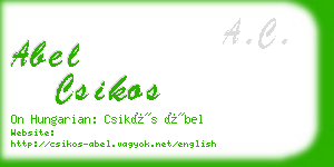 abel csikos business card